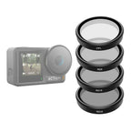Telesin CPL+ND8/16/32 Lens Filter Kit 4-pack Osmo Action 3/4