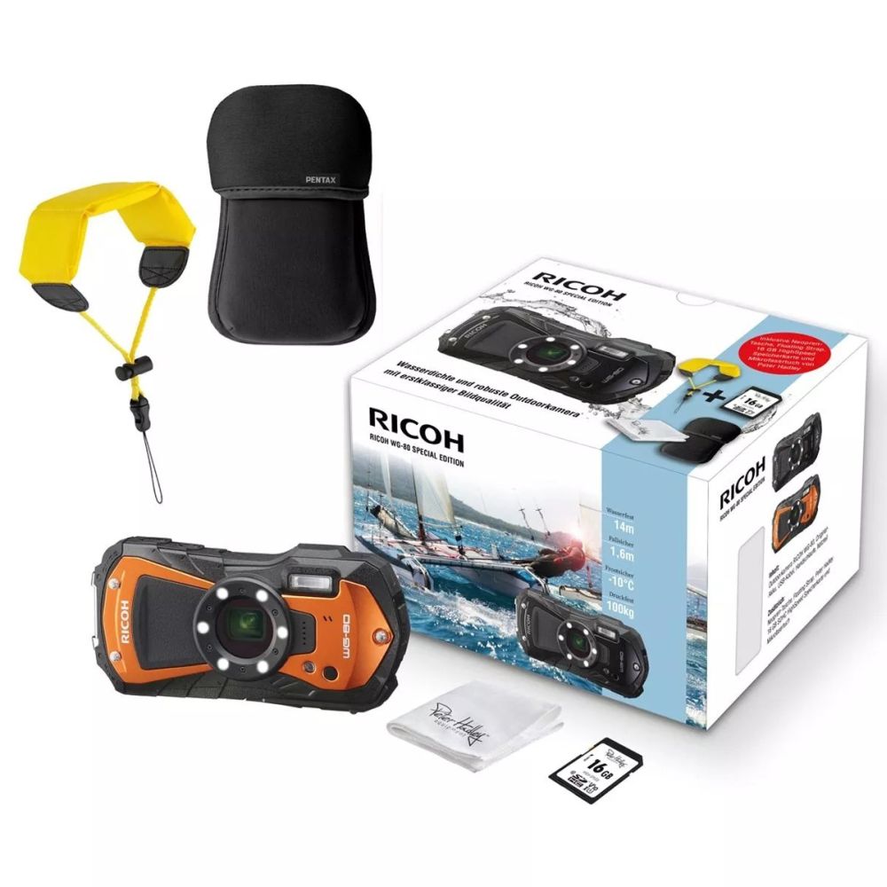 Ricoh WG-80 Special Edition Orange with battery