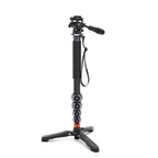 3 Legged Thing Legends Alana Monopod Metallic Slate Grey Kit with DOCZ2 Foot Stabiliser & AH Trinity Darkness, Matte Black