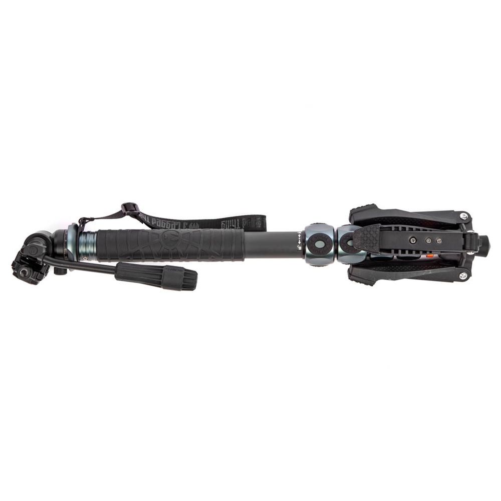 3 Legged Thing Legends Alana Monopod Metallic Slate Grey Kit with DOCZ2 Foot Stabiliser & AH Trinity Darkness, Matte Black