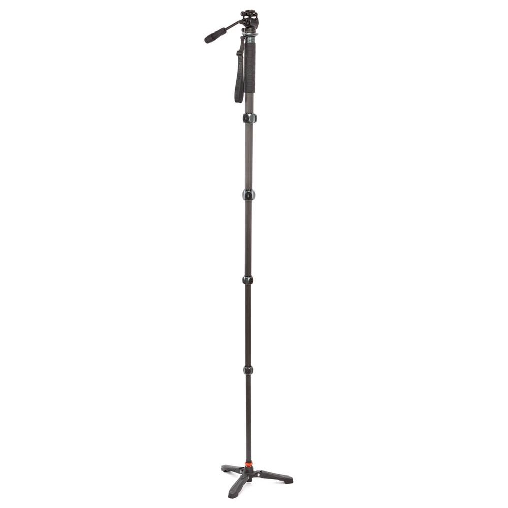 3 Legged Thing Legends Alana Monopod Metallic Slate Grey Kit with DOCZ2 Foot Stabiliser & AH Trinity Darkness, Matte Black