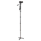 3 Legged Thing Legends Alana Monopod Metallic Slate Grey Kit with DOCZ2 Foot Stabiliser & AH Trinity Darkness, Matte Black