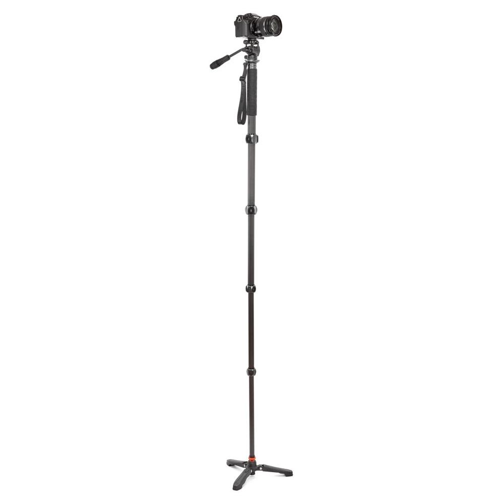 3 Legged Thing Legends Alana Monopod Metallic Slate Grey Kit with DOCZ2 Foot Stabiliser & AH Trinity Darkness, Matte Black