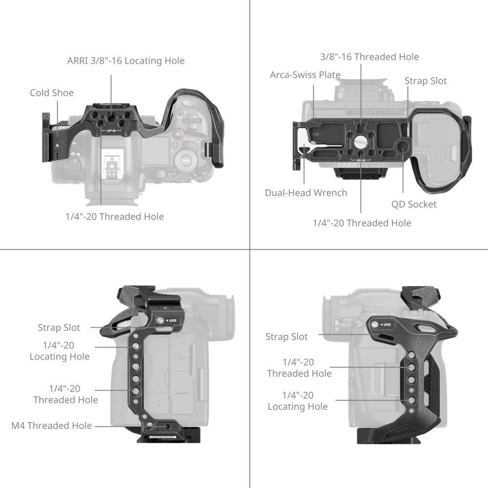 SmallRig "Black Mamba" Cage for Canon EOS R5 Mark II 4975