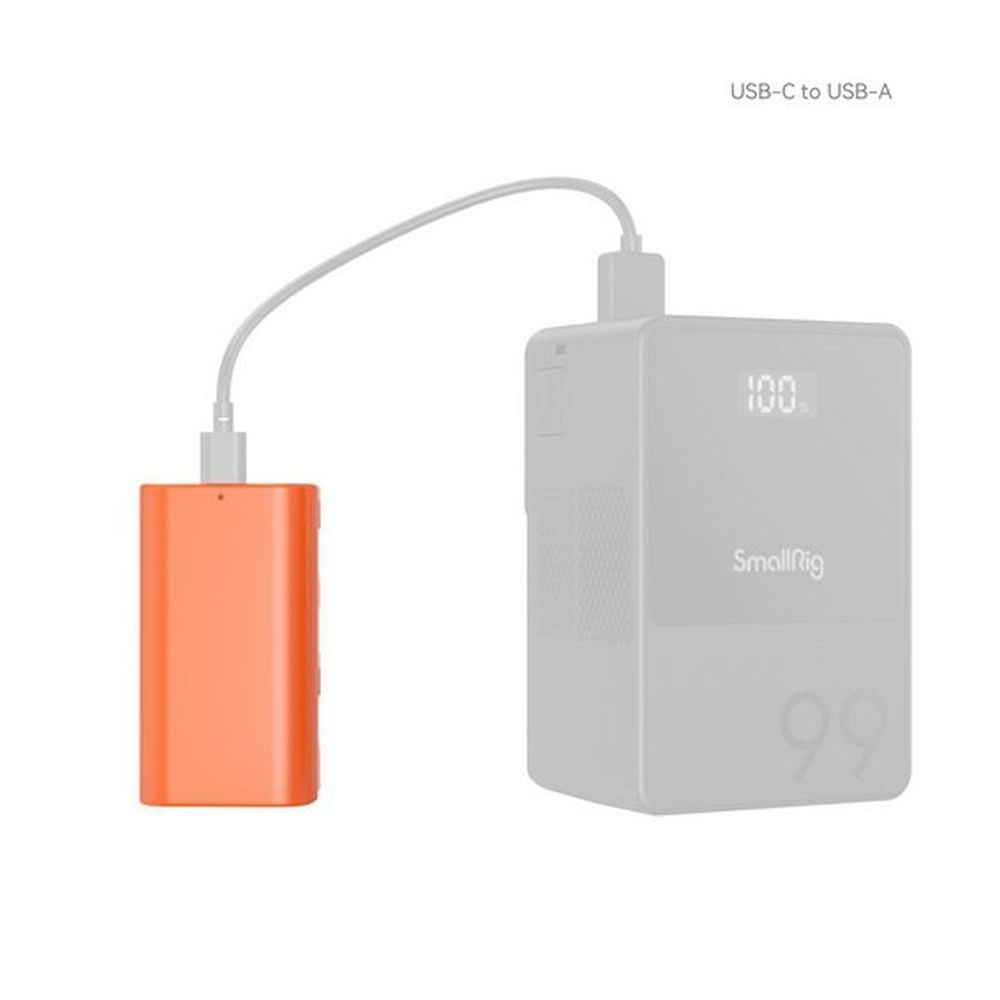 SmallRig 4971 NP-F550 USB-C Rechargeable Camera Battery orange