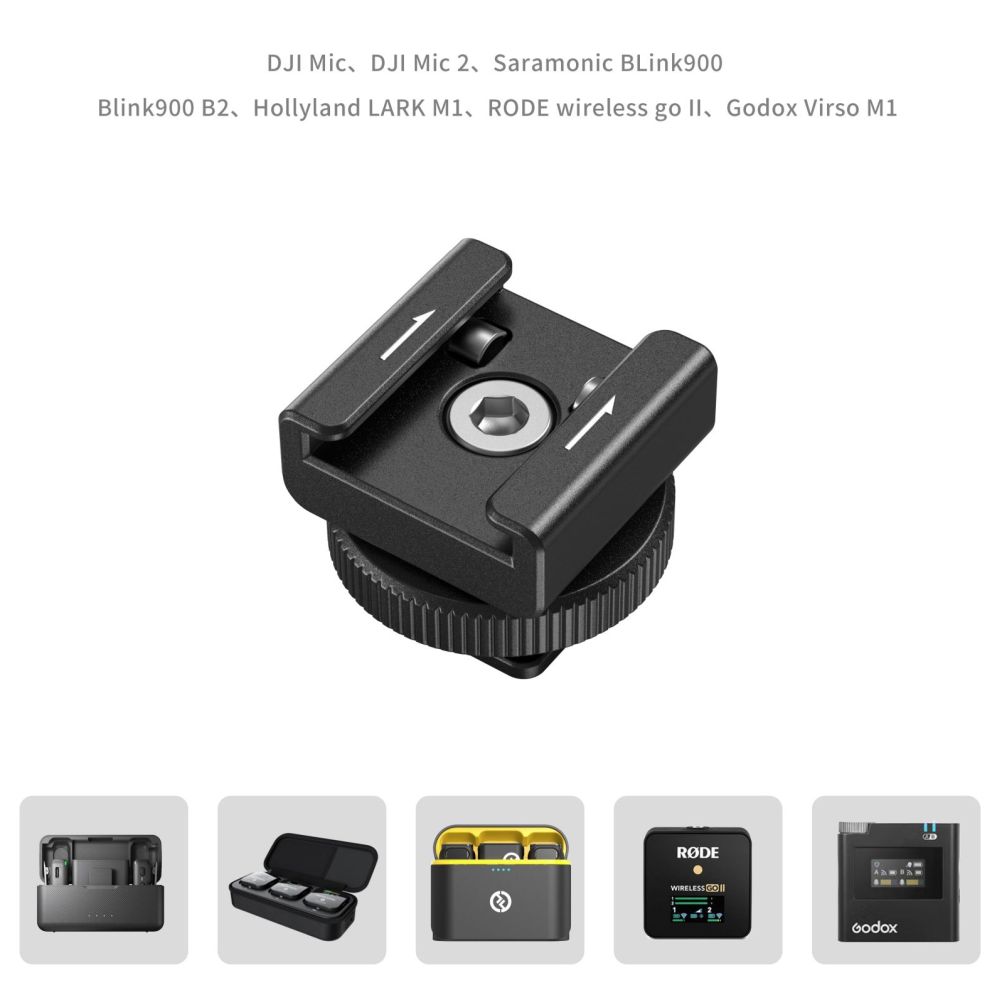 SmallRig 4822 Wireless Microphone Support with Cold Shoe Mount