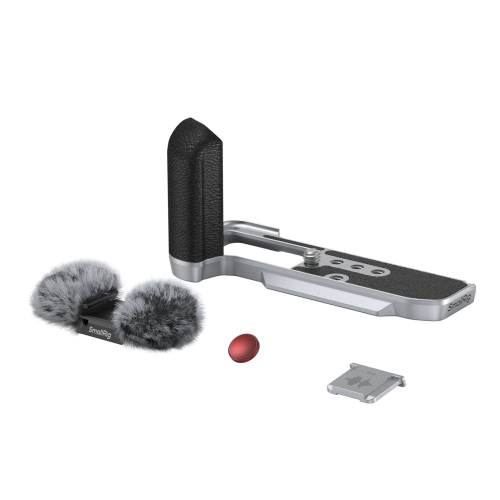 SmallRig 4875 L-Shape Mount Plate with Silicone Handle for Fujifilm X-M5, silver