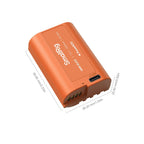 SmallRig 4979 DMW-BLK22 USB-C Rechargeable Camera Battery, orange
