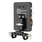 ZGCINE Tiltable V-mount Plate on 15mm rod mount
