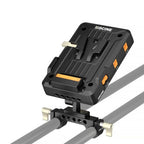 ZGCINE Tiltable V-mount Plate on 15mm rod mount