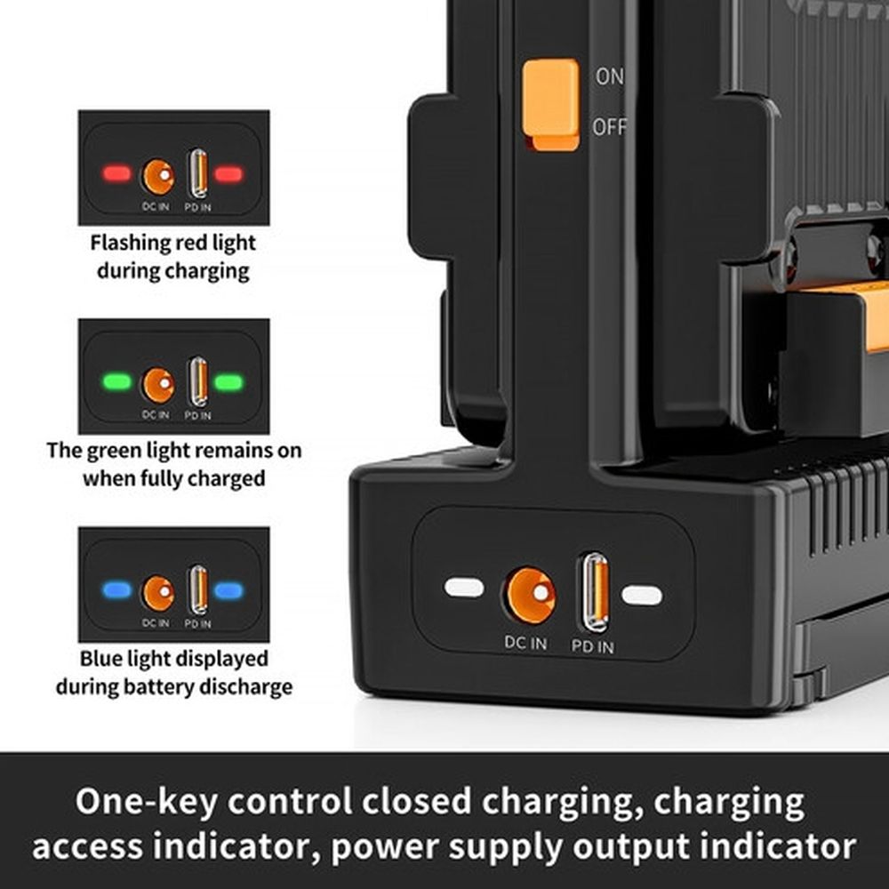 ZGCINE V-Mount Dual Charger with hot switching
