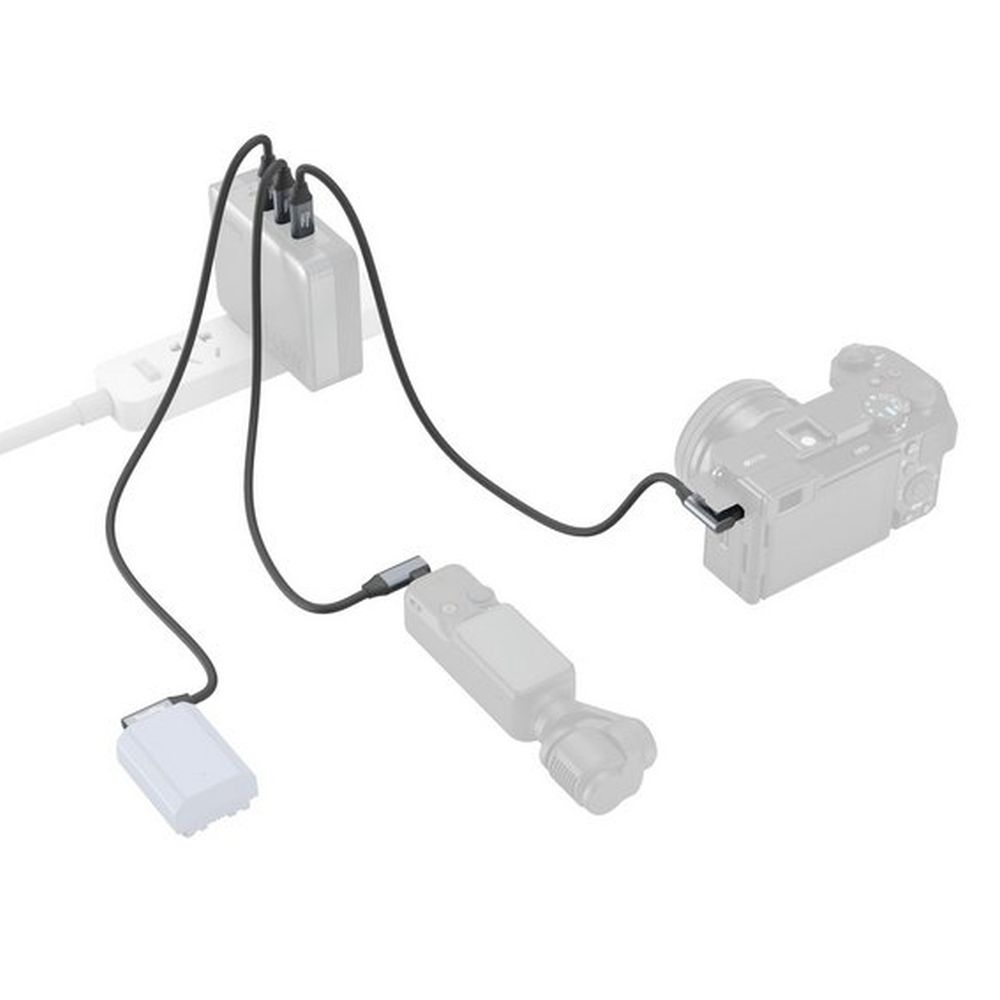 SmallRig 4790 USB-C (Straight) to USB-C (Angled) Data Cable (35cm / 13.8in)