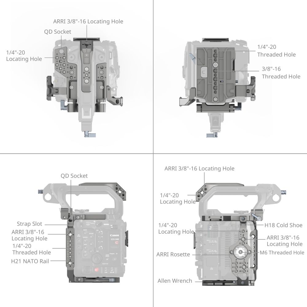 SmallRig 4947 Basic Cage Kit for Canon C400