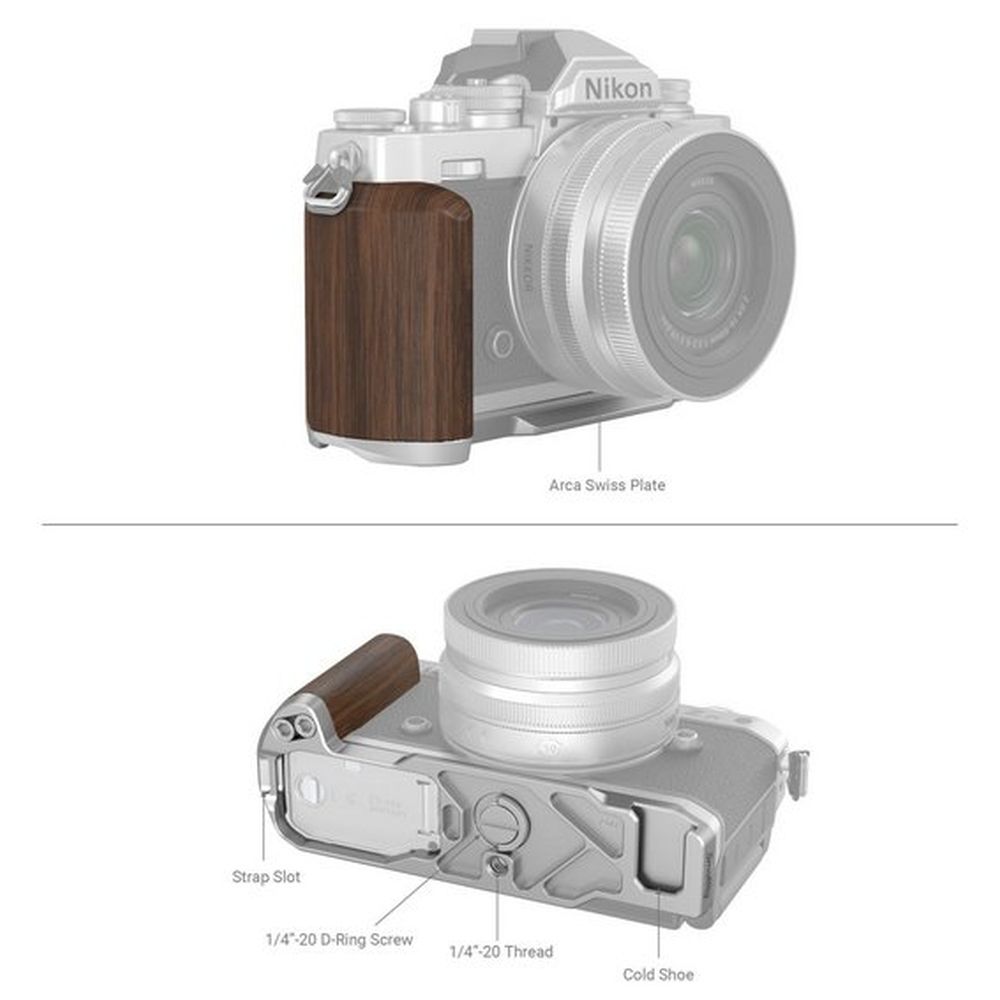 SmallRig 4803 Wooden L-Shape Grip for Nikon Z fc, silver