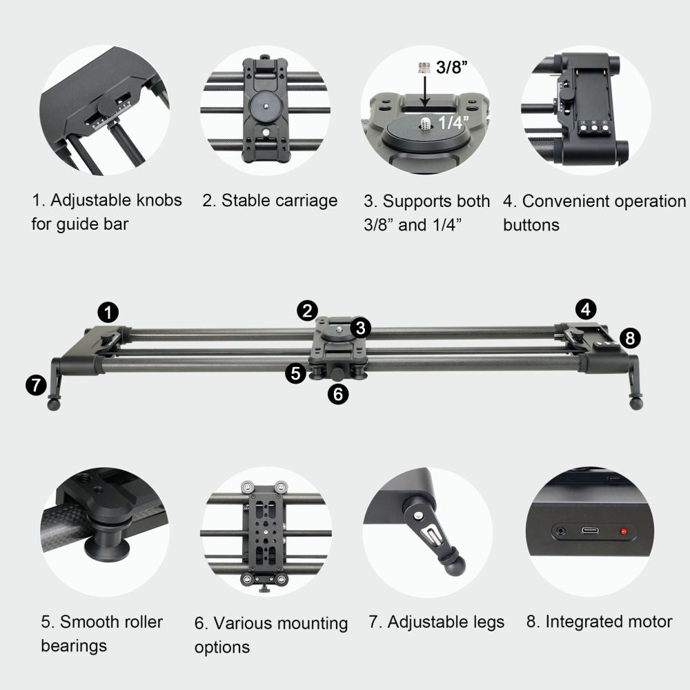 Konova G1 100cm Motorised Carbon Slider