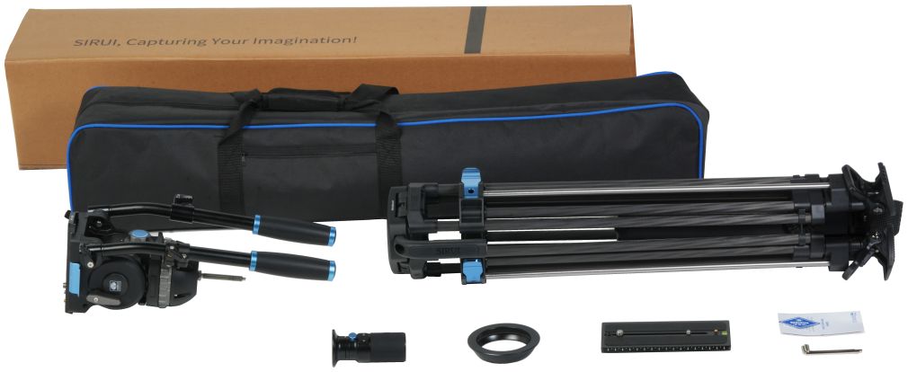 Sirui Twin-Leg Video Tripod 100mm Half-Bowl + VHS18 Professional Fluid Head