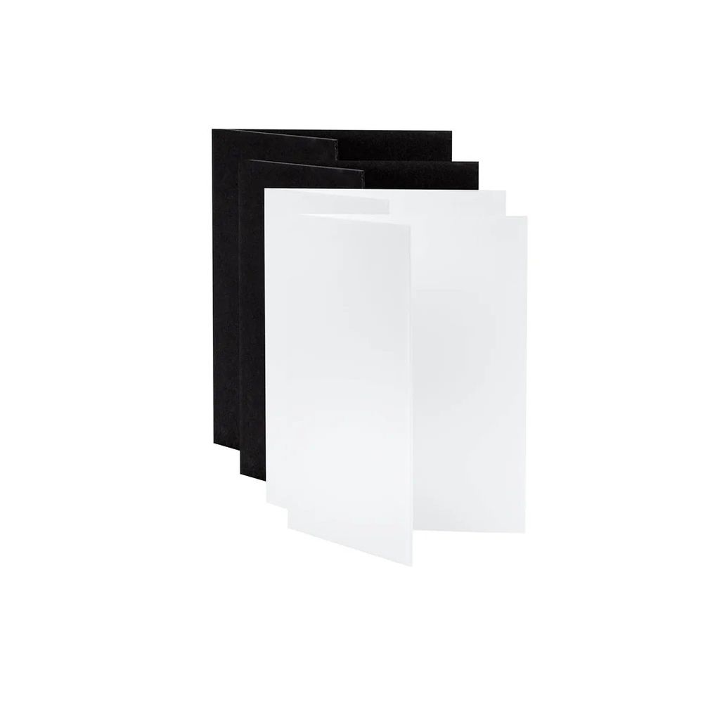 V-Flat Tabletop V-Flats - Small (12 "x18") 2x white 2x black