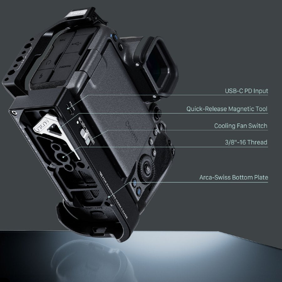 Tilta Full Camera Cage with Cooling System for Canon R5 Mark II - Black