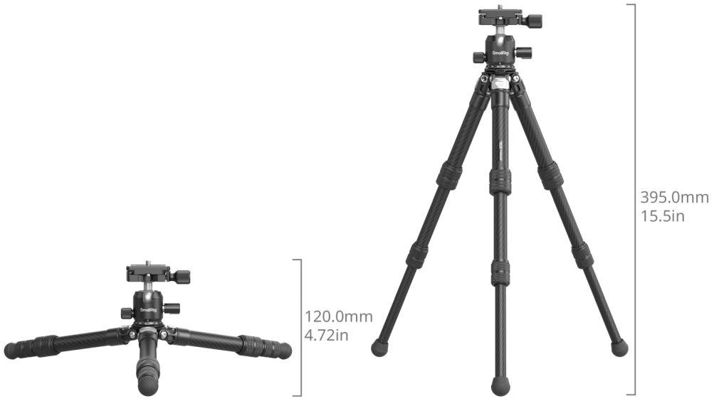 SmallRig 5026 Carbon Fiber Pocket Tripod Kit