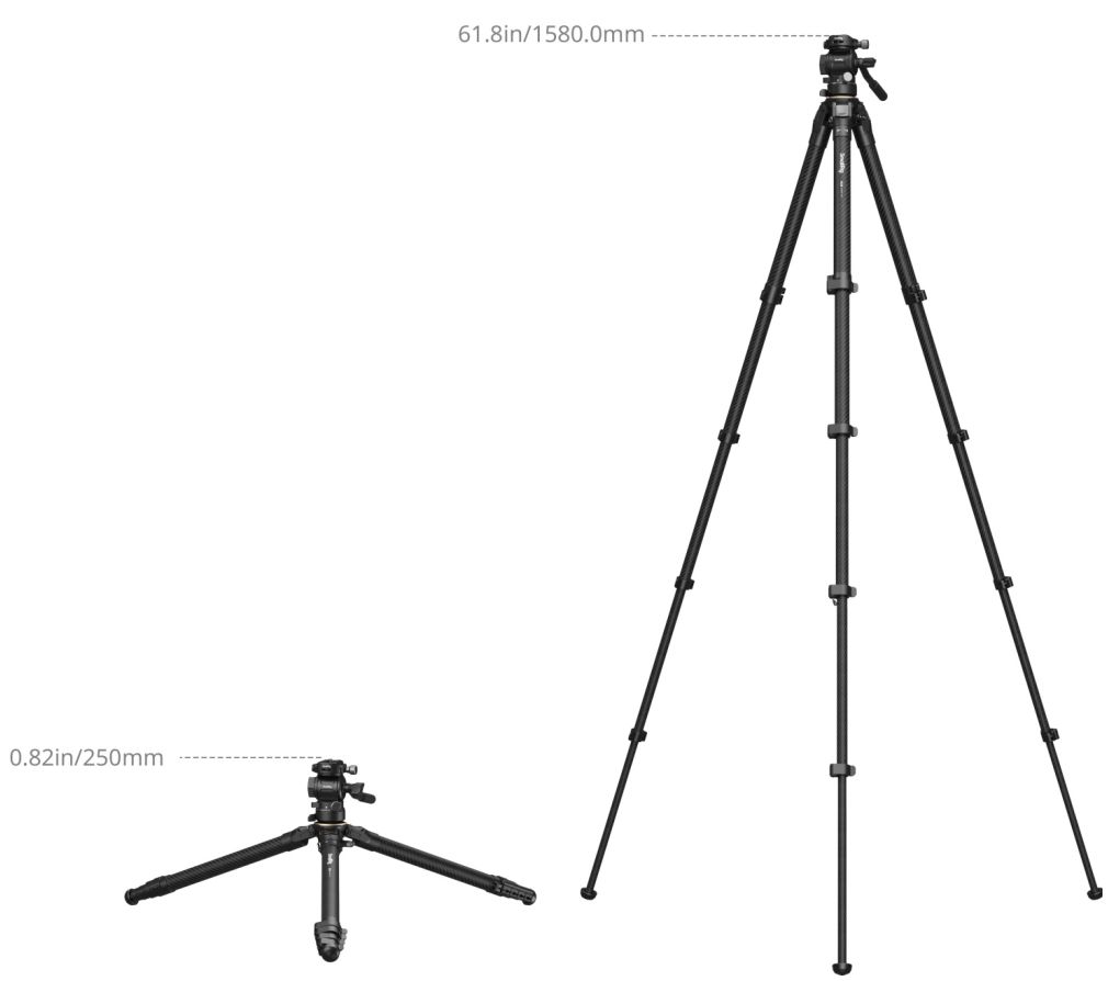SmallRig 5028 Portable Carbon Fiber Travel tripod Kit