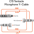 Tentacle Sync Timecode & Microphone to Camera Y-Cable