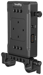 SmallRig 3498B V Mount Battery Adapter Plate (Basic Version) with Dual Rod Clamp
