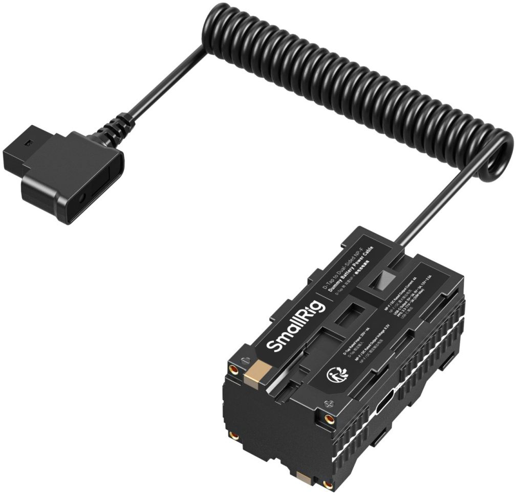 SmallRig 4884 D-Tap to Dual-Sided NP-F Dummy Battery Power Cable