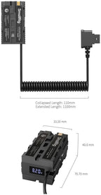 SmallRig 4884 D-Tap to Dual-Sided NP-F Dummy Battery Power Cable