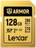 Lexar Professional Gold Armor SD Card UHS-II V60 R280/W210 MB/s IP68 - 128GB