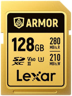 Lexar Professional Gold Armor SD Card UHS-II V60 R280/W210 MB/s IP68 - 128GB