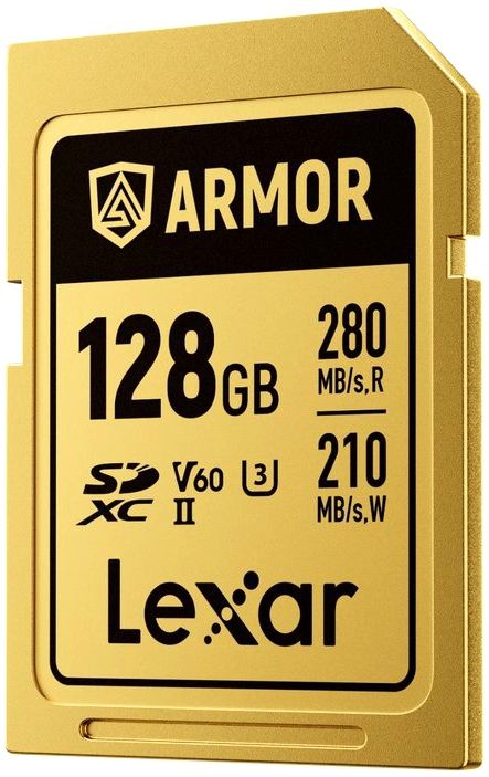 Lexar Professional Gold Armor SD Card UHS-II V60 R280/W210 MB/s IP68 - 128GB