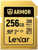 Lexar Pro Gold Armor 256GB SDXC UHS-II V60 - R280/W210 MB/s - IP68