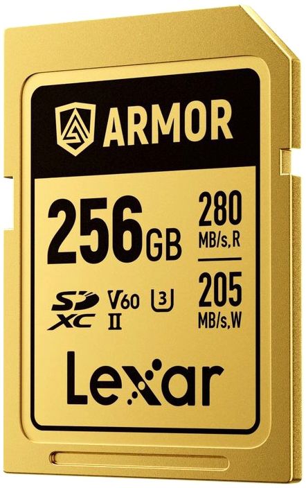 Lexar Pro Gold Armor 256GB SDXC UHS-II V60 - R280/W210 MB/s - IP68