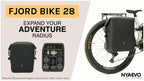 NYA-EVO FJORD BIKE 28 Graphite Black 28L waterproof bicycle roll top pannier (2-pack)