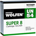WOLFEN UN54 B+W Neg.Film Super 8, 15 m ISO 64-200
