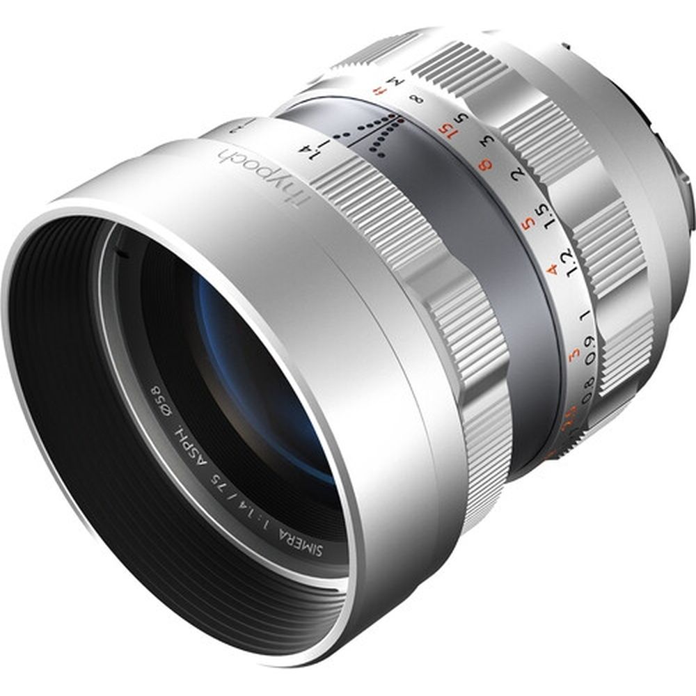 Thypoch Full-frame Photography Lens Simera 75mm f/1.4 for Leica M-mount silver