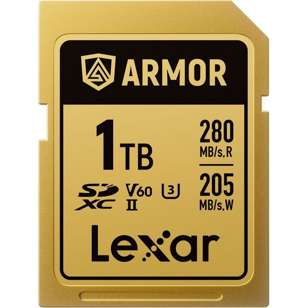 Lexar Professional Gold Armor SD Card UHS-II V60 R280/W210 MB/s IP68 – 1TB