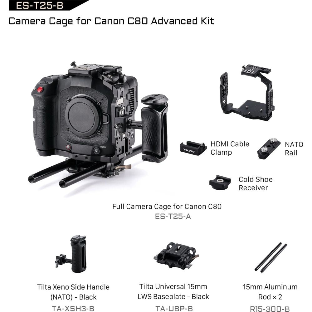 Tilta ES-T25-B Camera Cage for Canon C80 Advanced Kit