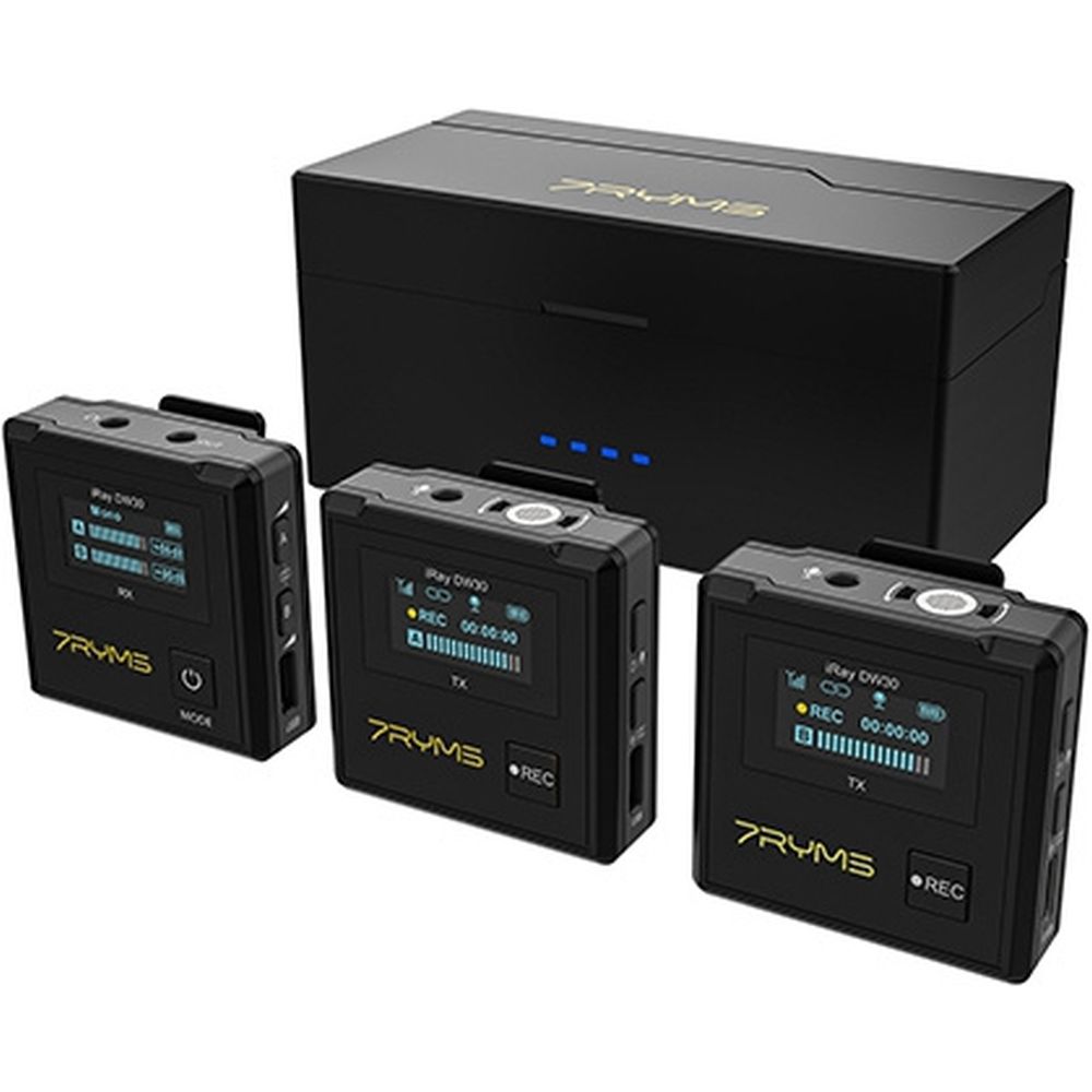 7RYMS iRay DW30 Wireless Microphone Set with Internal Recorder