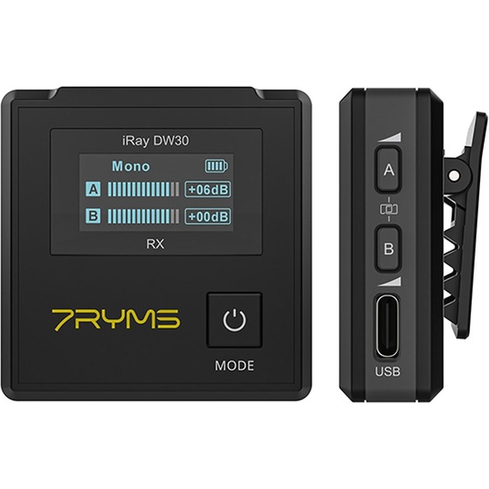 7RYMS iRay DW30 Wireless Microphone Set with Internal Recorder