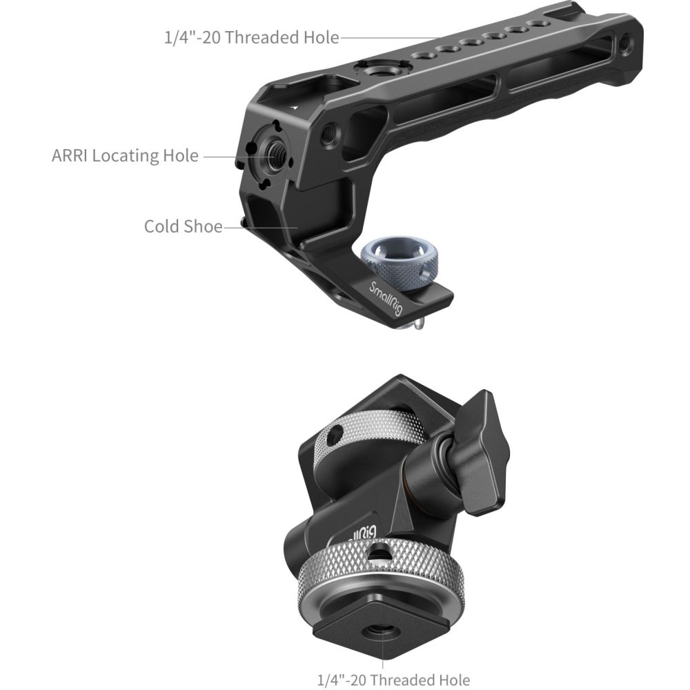 SmallRig 5322 Top Handle with Monitor Support Kit (Compatible with Cold Shoe)