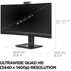 Viewsonic VG3457CV LED Monitor 34" curved 2K