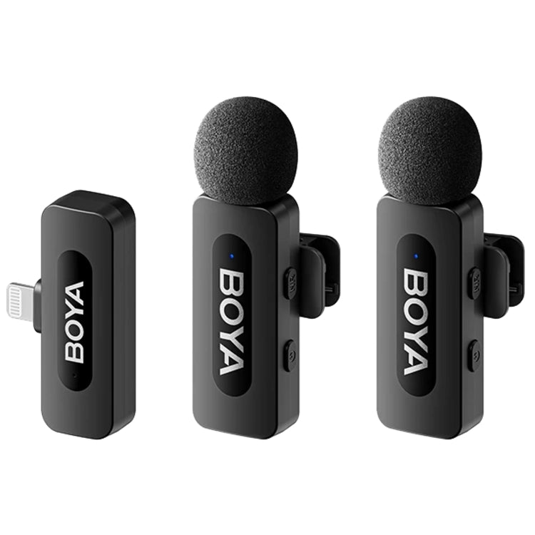 Boya BY-V2 V2.0 Wireless Lavalier Microphone for Lightning - 2 x TX and 1 x RX