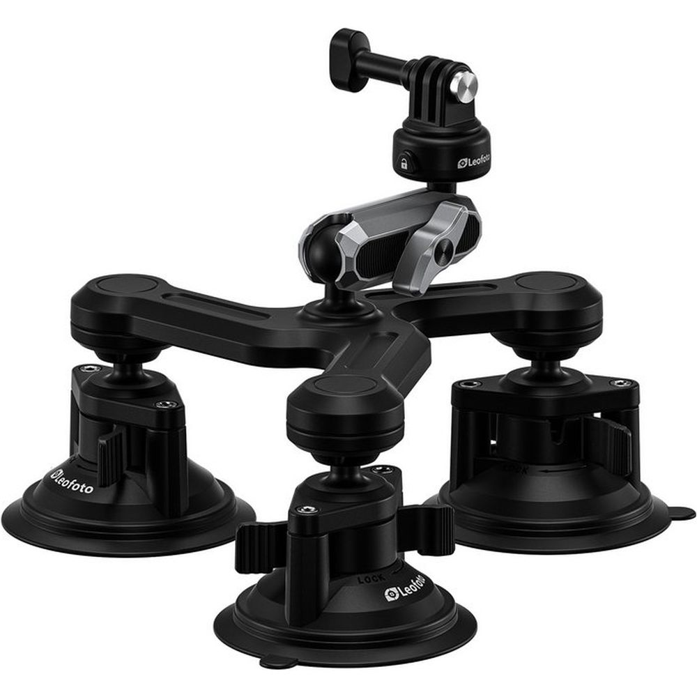 Leofoto LAC-05 Action Camera 3-suction cup mount