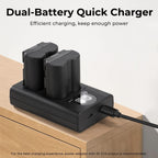 K&F Concept NP-FZ100 Dual Battery Charger USB-C with display
