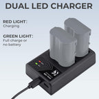K&F Concept EN-EL15 Dual Battery Charger USB-C