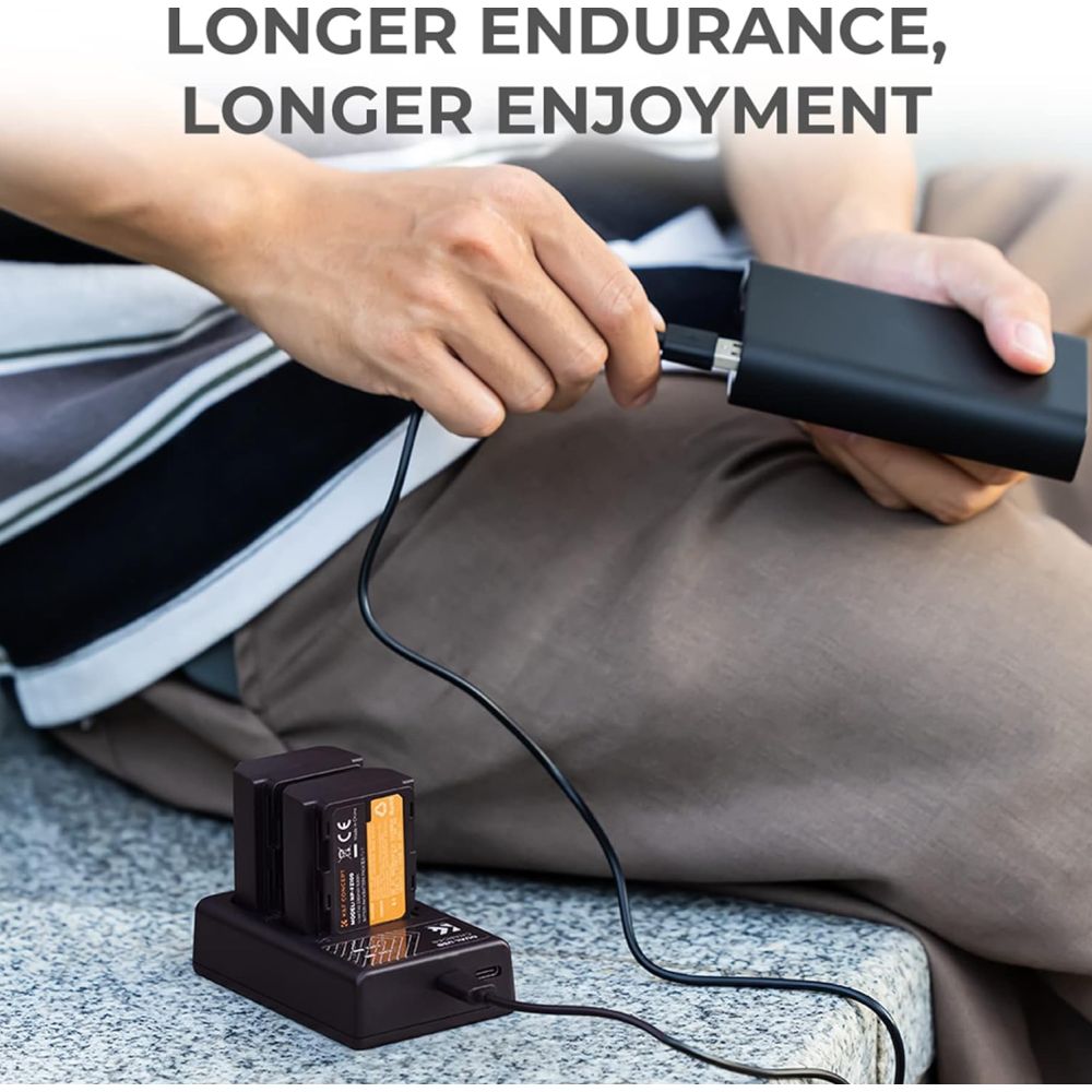 K&F Concept NP-FZ100 Dual Battery Charger USB-C