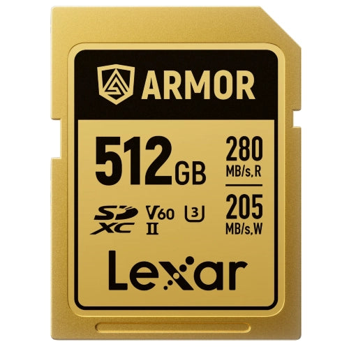 Lexar Professional Gold Armor SD Card UHS-II V60 R280/W210 MB/s IP68 – 512GB