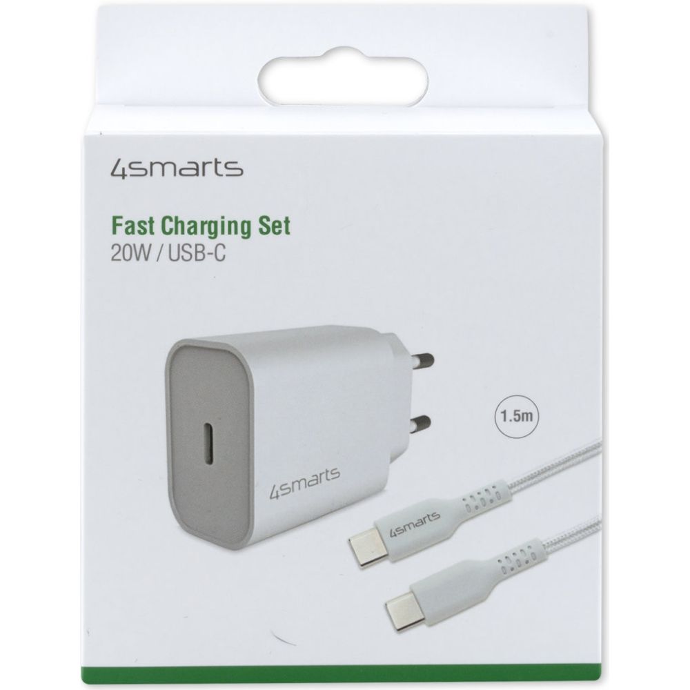 4smarts Charger 20W + 1.5mtr USB-C cable