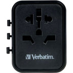 Verbatim UTA-02 Worldwide Travel Adapter + USB-A & USB-C